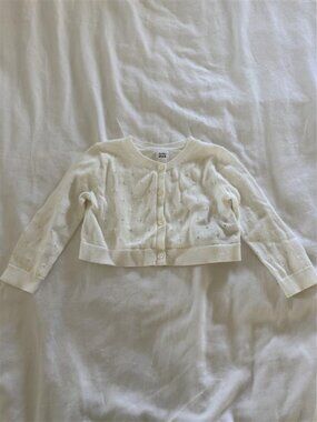 Baby Gap White Sweater- 6-12M